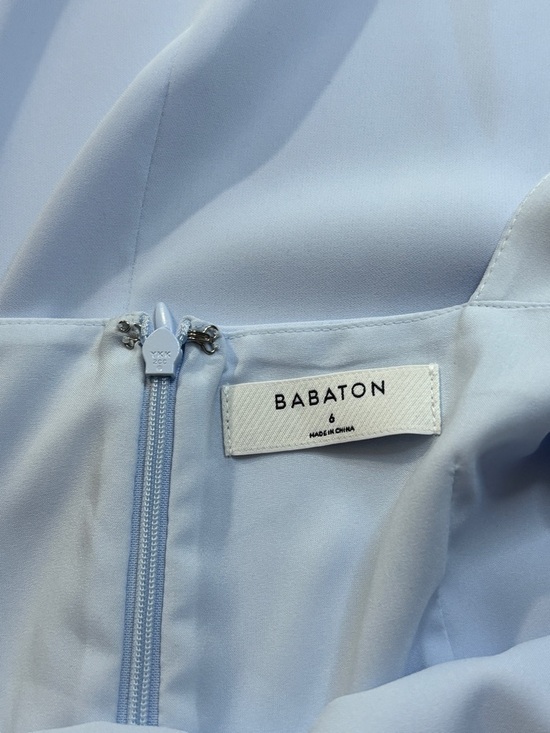 Babaton 90s Slit Midi Dress Glimmer Ice Blue NWT Size 6 - Picture 6 of 16